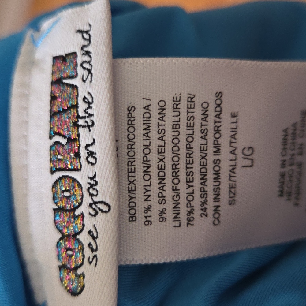 Coco Rave Bright Blue Ruffled Bikini Set - Picture 3 of 4